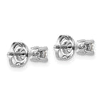Platinum 1/3 ct Lab-Created Diamond VS+ F+, 4-Prong Screw-Back Stud Earrings
