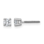 14K White Gold 1/3 ct Certified Lab-Created Diamond VS+ F+, 4-Prong Screw-Back Stud Earrings