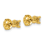 18K Yellow Gold 1/2 ct Lab-Created Diamond VS+ F+, 4-Prong Screw-Back Stud Earrings