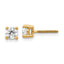 18K Yellow Gold 1/2 ct Certified Lab-Created Diamond VS+ F+, 4-Prong Screw-Back Stud Earrings