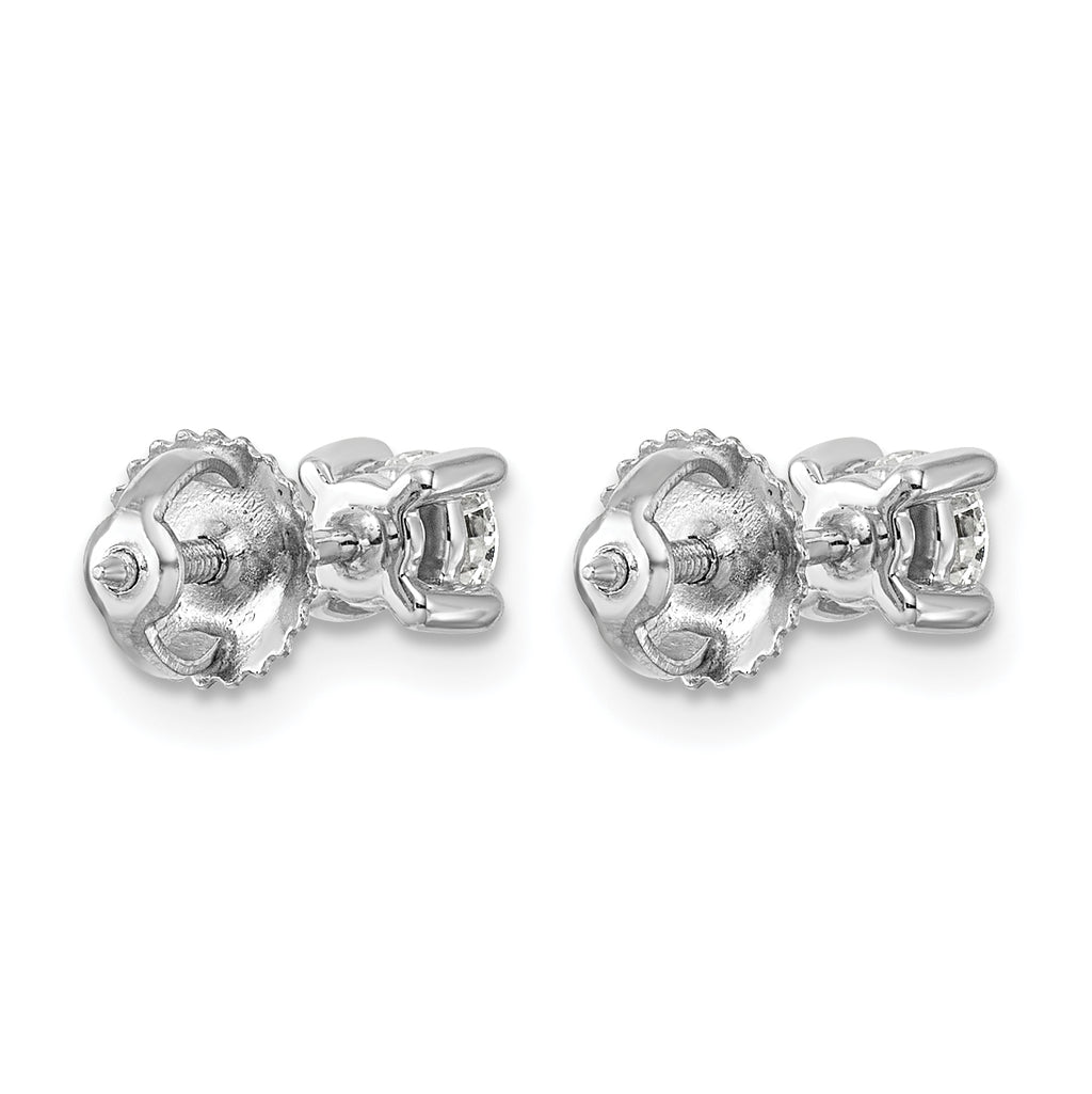 Platinum 1/2 ct Certified Lab-Created Diamond VS+ F+, 4-Prong Screw-Back Stud Earrings