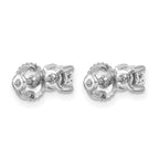 Platinum 1/2 ct Lab-Created Diamond VS+ F+, 4-Prong Screw-Back Stud Earrings