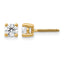 14K Yellow Gold 1/2 ct Certified Lab-Created Diamond VS/SI+ G+, 4-Prong Screw-Back Stud Earrings