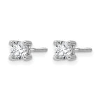 14K White Gold 5/8 ct Lab-Created Diamond VS/SI+ G+, 4-Prong Screw-Back Stud Earrings