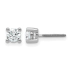 14K White Gold 5/8 ct Certified Lab-Created Diamond VS/SI+ G+, 4-Prong Screw-Back Stud Earrings