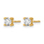 14K Yellow Gold 5/8 ct Lab-Created Diamond VS/SI+ G+, 4-Prong Screw-Back Stud Earrings