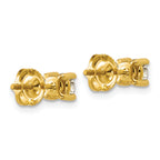 14K Yellow Gold 5/8 ct Certified Lab-Created Diamond VS+ F+, 4-Prong Screw-Back Stud Earrings