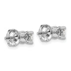 18K White Gold 3/4 ct Lab-Created Diamond VS+ F+, 4-Prong Screw-Back Stud Earrings