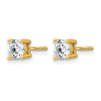 14K Yellow Gold 3/4 ct Lab-Created Diamond VS/SI+ G+, 4-Prong Screw-Back Stud Earrings