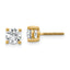 18K Yellow Gold 1 ct Certified Lab-Created Diamond VS+ F+, 4-Prong Screw-Back Stud Earrings