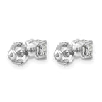 Platinum 1 ct Certified Lab-Created Diamond VS+ F+, 4-Prong Screw-Back Stud Earrings