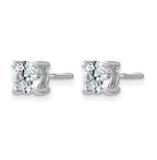 14K White Gold 1 ct Lab-Created Diamond VS+ F+, 4-Prong Screw-Back Stud Earrings