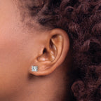 14K White Gold 1 ct Certified Lab-Created Diamond VS+ F+, 4-Prong Screw-Back Stud Earrings