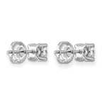 14K White Gold 1 ct Certified Lab-Created Diamond VS+ F+, 4-Prong Screw-Back Stud Earrings