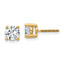 18K Yellow Gold 1/2 ct Lab-Created Diamond VS+ F+, 4-Prong Screw-Back Stud Earrings