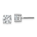 Platinum 1 1/2 ct Certified Lab-Created Diamond VS+ F+, 4-Prong Screw-Back Stud Earrings