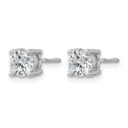 14K White Gold 1 1/2 ct Lab-Created Diamond VS/SI+ G+, 4-Prong Screw-Back Stud Earrings