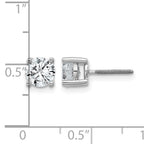 14K White Gold 1 1/2 ct Lab-Created Diamond VS/SI+ G+, 4-Prong Screw-Back Stud Earrings