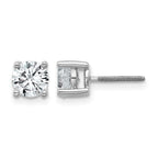 14K White Gold 1 1/2 ct Certified Lab-Created Diamond VS/SI+ G+, 4-Prong Screw-Back Stud Earrings
