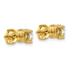 14K Yellow Gold 1 1/2 ct Lab-Created Diamond VS/SI+ G+, 4-Prong Screw-Back Stud Earrings
