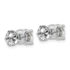 18K White Gold 5 ct Certified Lab-Created Diamond VS+ F+, 4-Prong Screw-Back Stud Earrings