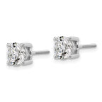 Platinum 2 ct Lab-Created Diamond VS+ F+, 4-Prong Screw-Back Stud Earrings