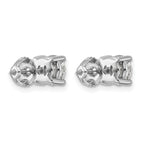 Platinum 2 1/2 ct Lab-Created Diamond VS+ F+, 4-Prong Screw-Back Stud Earrings