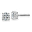 Platinum 6 ct Certified Lab-Created Diamond VS+ F+, 4-Prong Screw-Back Stud Earrings