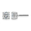 14K White Gold 2 1/2 ct Certified Lab-Created Diamond VS+ F+, 4-Prong Screw-Back Stud Earrings