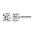 14K White Gold 2 ct Lab-Created Diamond VS+ F+, 4-Prong Screw-Back Stud Earrings