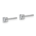 14K White Gold 1/4 ct Lab-Created Diamond VS/SI+ G+, 4-Prong Screw-Back Stud Earrings