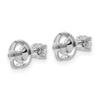 14K White Gold 1/4 ct Lab-Created Diamond VS/SI+ G+, 4-Prong Screw-Back Stud Earrings