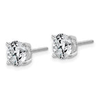 14K White Gold 4 ct Lab-Created Diamond VS/SI+ G+, 4-Prong Screw-Back Stud Earrings