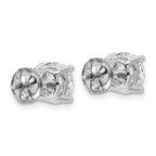 14K White Gold 4 ct Lab-Created Diamond VS/SI+ G+, 4-Prong Screw-Back Stud Earrings