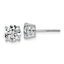 14K White Gold 3 ct Lab-Created Diamond VS/SI+ G+, 4-Prong Screw-Back Stud Earrings