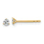 18k 1/10 carat Lab Grown Diamond VS+ F+ Round Complete Three Prong Stud Earrings