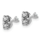 Platinum 1/10 carat Lab Grown Diamond VS+ F+ Round Complete Three Prong Stud Earrings