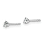 14K White Gold 1/6 ct Lab-Created Diamond VS/SI+ G+, 3-Prong Stud Earrings