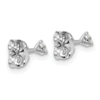 14K White Gold 1/6 ct Lab-Created Diamond VS/SI+ G+, 3-Prong Stud Earrings