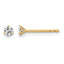 14K Yellow Gold 1/6 ct Lab-Created Diamond VS/SI+ G+, 3-Prong Stud Earrings