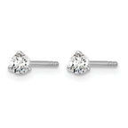 14K White Gold 1/5 ct Certified Lab-Created Diamond VS/SI+ G+, 3-Prong Stud Earrings
