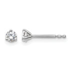 14K White Gold 1/5 ct Certified Lab-Created Diamond VS+ F+, 3-Prong Stud Earrings
