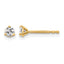 14K Yellow Gold 1/5 ct Certified Lab-Created Diamond VS+ F+, 3-Prong Stud Earrings