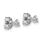18K White Gold 1/4 ct Lab-Created Diamond VS+ F+, 3-Prong Stud Earrings