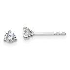 18K White Gold 1/4 ct Lab-Created Diamond VS+ F+, 3-Prong Stud Earrings