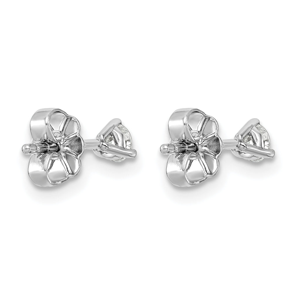 Platinum 1/4 ct Lab-Created Diamond VS+ F+, 3-Prong Stud Earrings