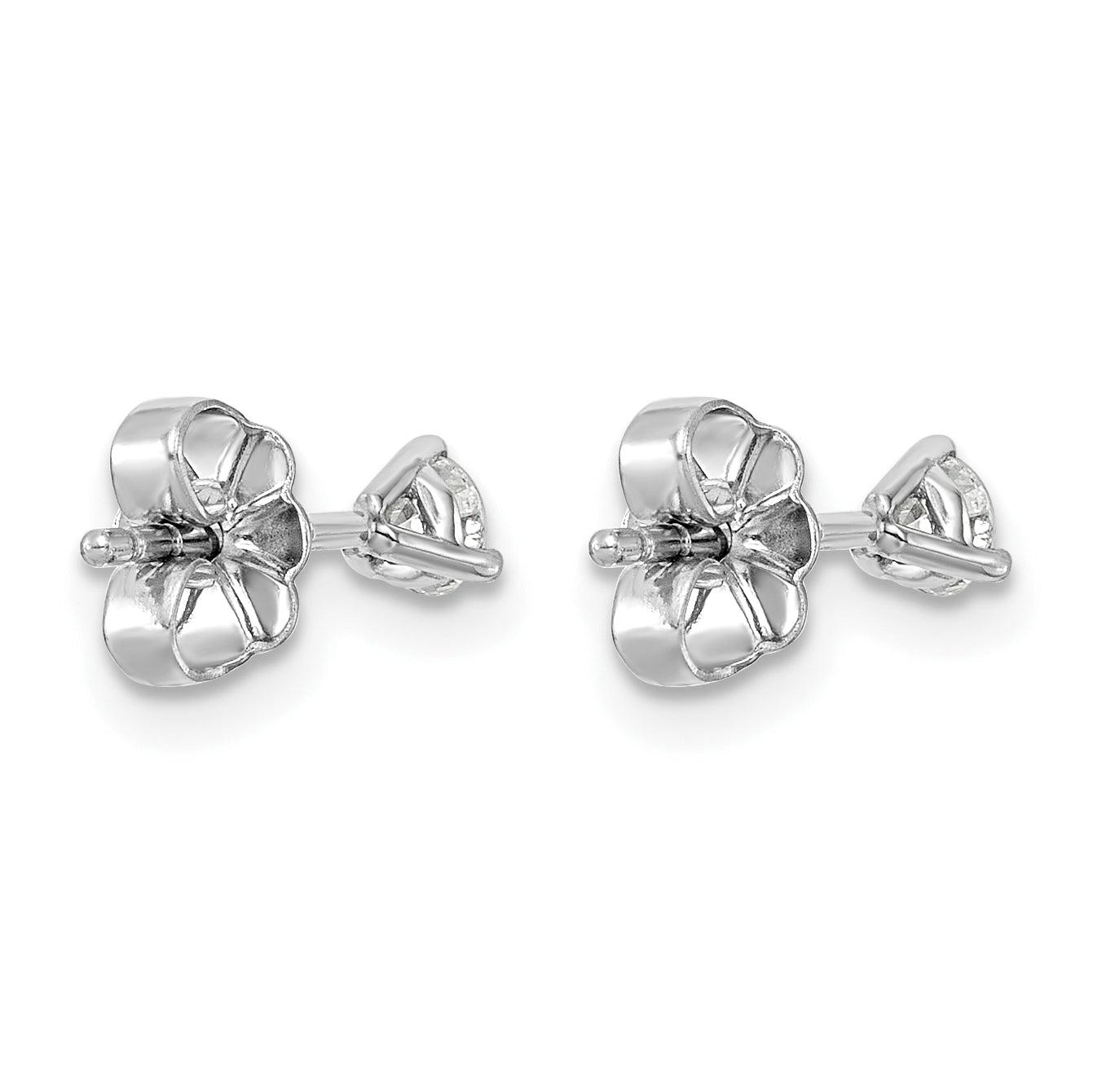 Platinum 1/4 ct Lab-Created Diamond VS+ F+, 3-Prong Stud Earrings