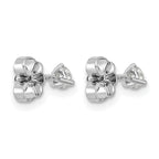 14K White Gold 1/4 ct Certified Lab-Created Diamond VS/SI+ G+, 3-Prong Stud Earrings