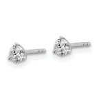 Platinum 1/3 ct Lab-Created Diamond VS+ F+, 3-Prong Stud Earrings