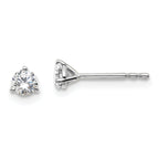 Platinum 1/3 ct Lab-Created Diamond VS+ F+, 3-Prong Stud Earrings